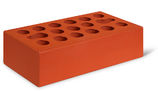 Облицовочный керамический кирпич одинарный 1НФ цвет: Красный гладкий Керма