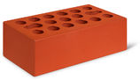 Облицовочный керамический кирпич полуторный 1,4НФ цвет: Красный гладкий Керма